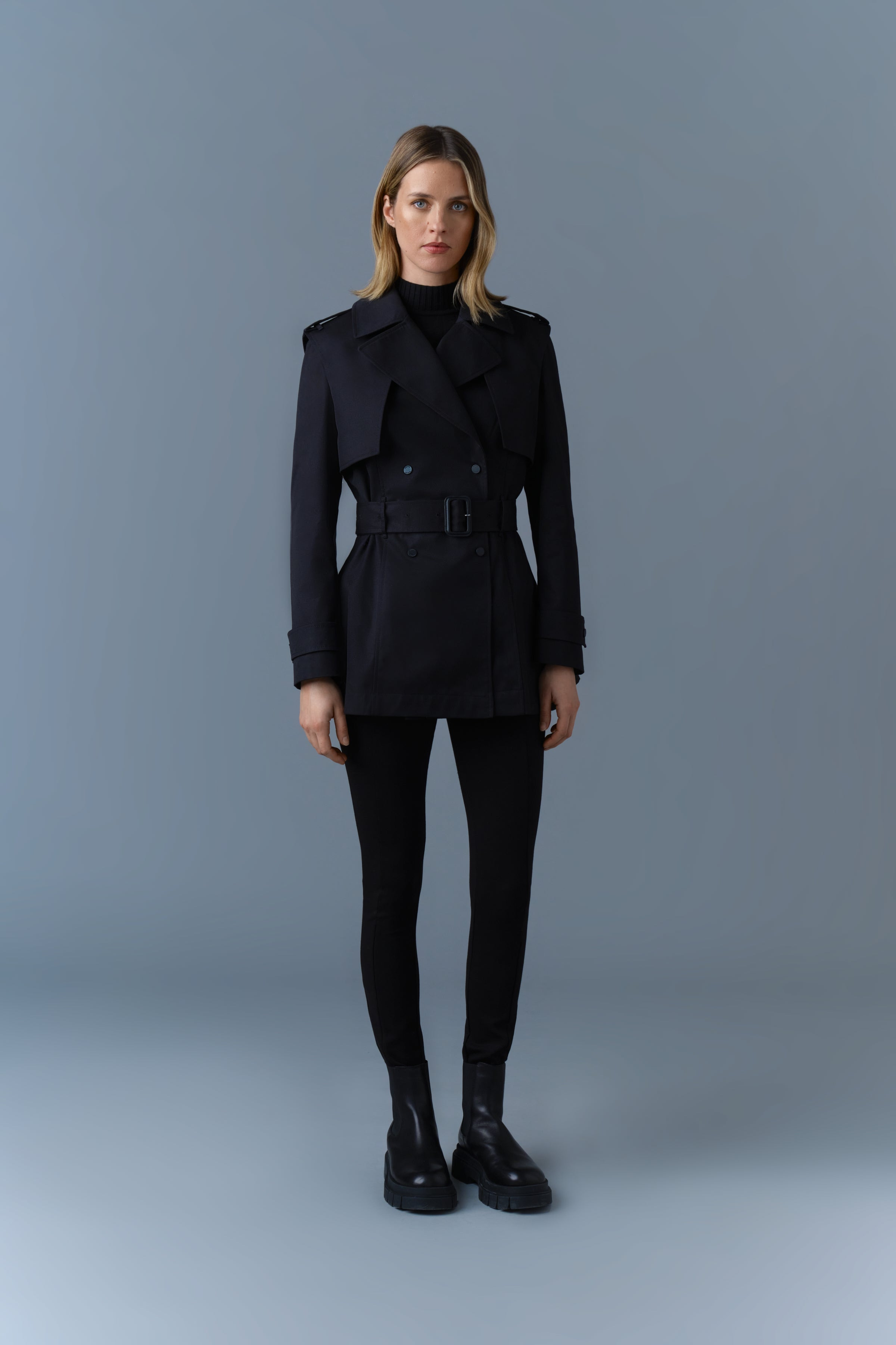 ADVA Mid-Length Buckled Belt Trench - 2