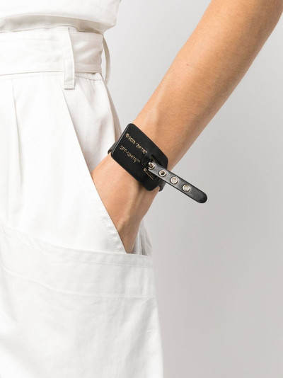 Off-White Zip Tie leather bracelet outlook