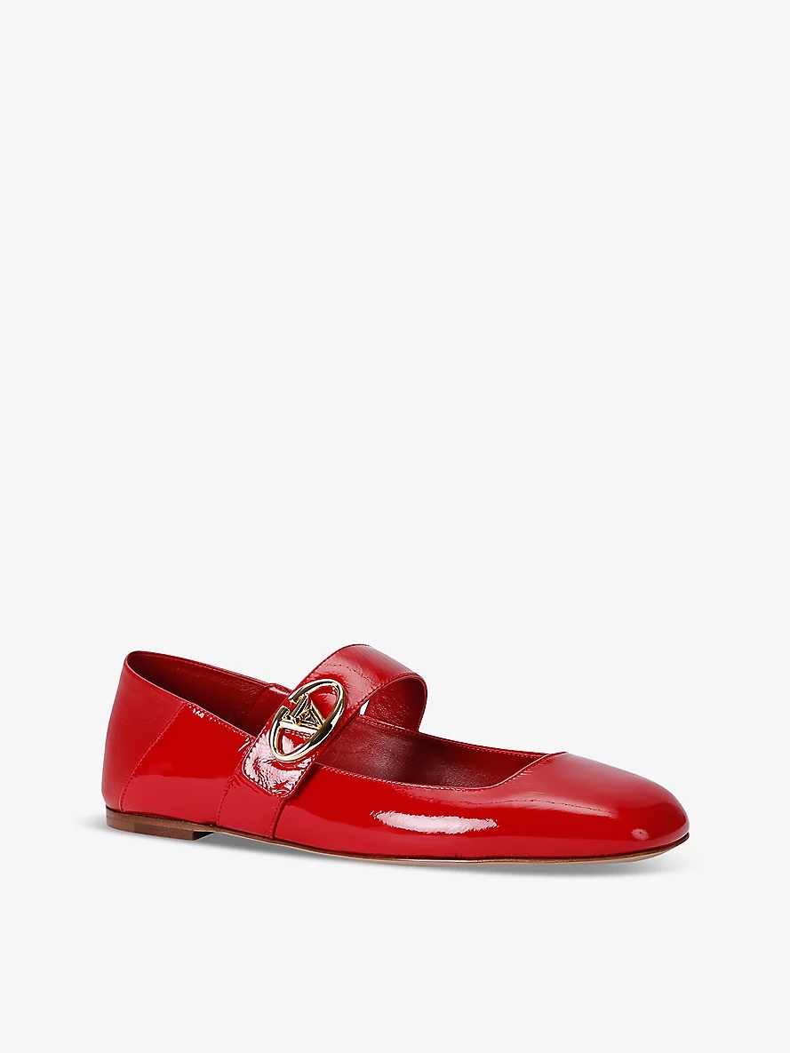 VLogo Locker leather Mary Jane flats - 3