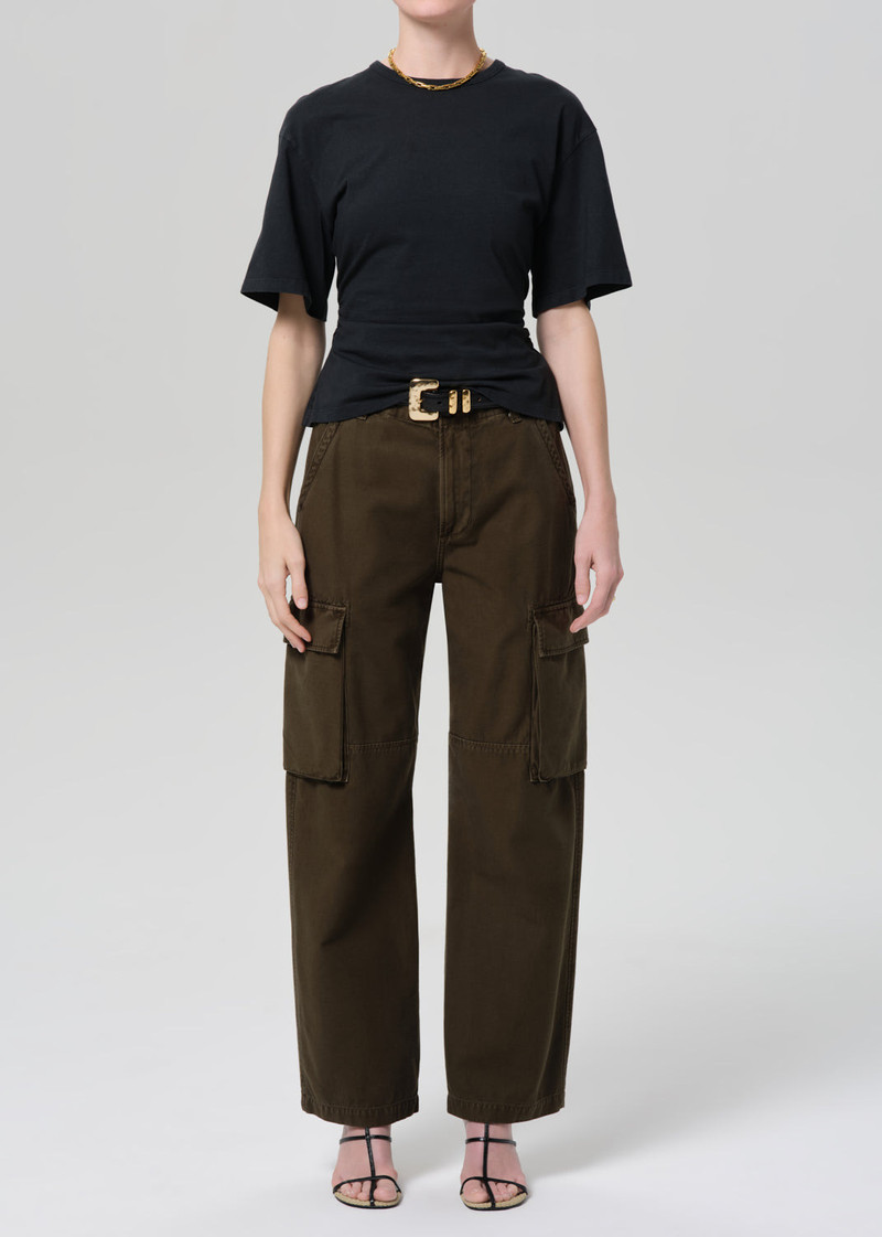 Esme Cargo Trouser In Moss - 1