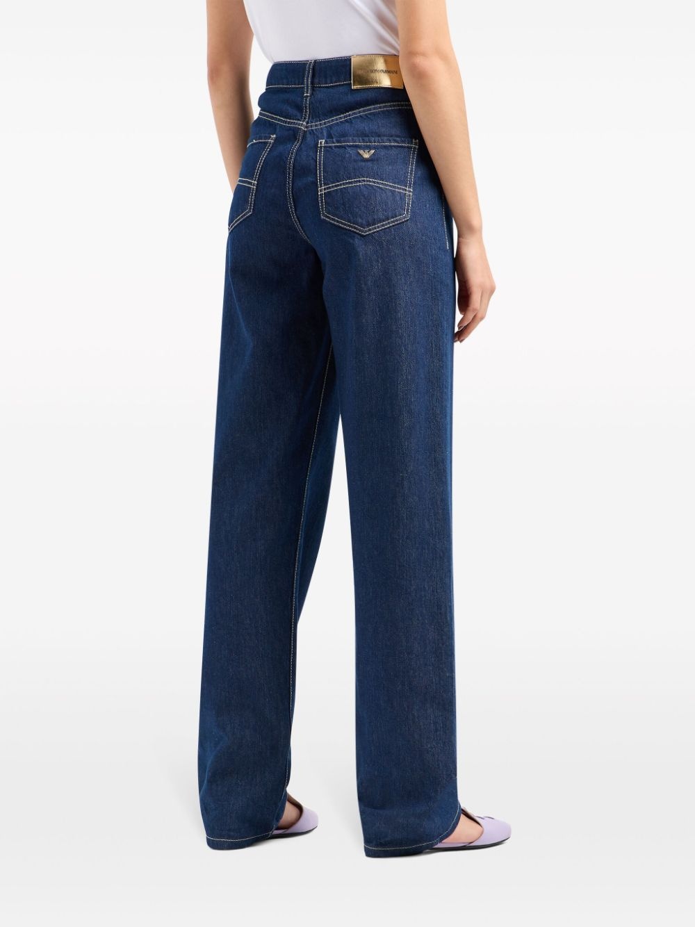 high-rise straight-leg jeans - 3