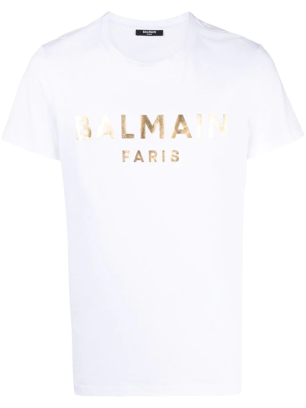 metallic logo-print cotton T-shirt - 1