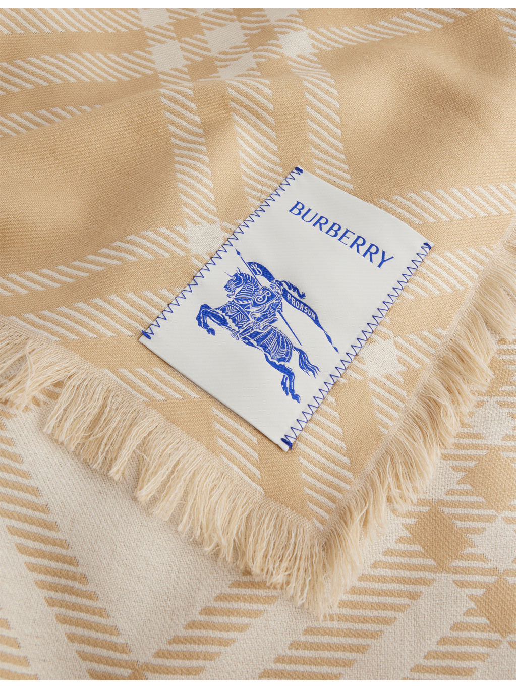 Check-Print Wool and Silk Scarf - 2