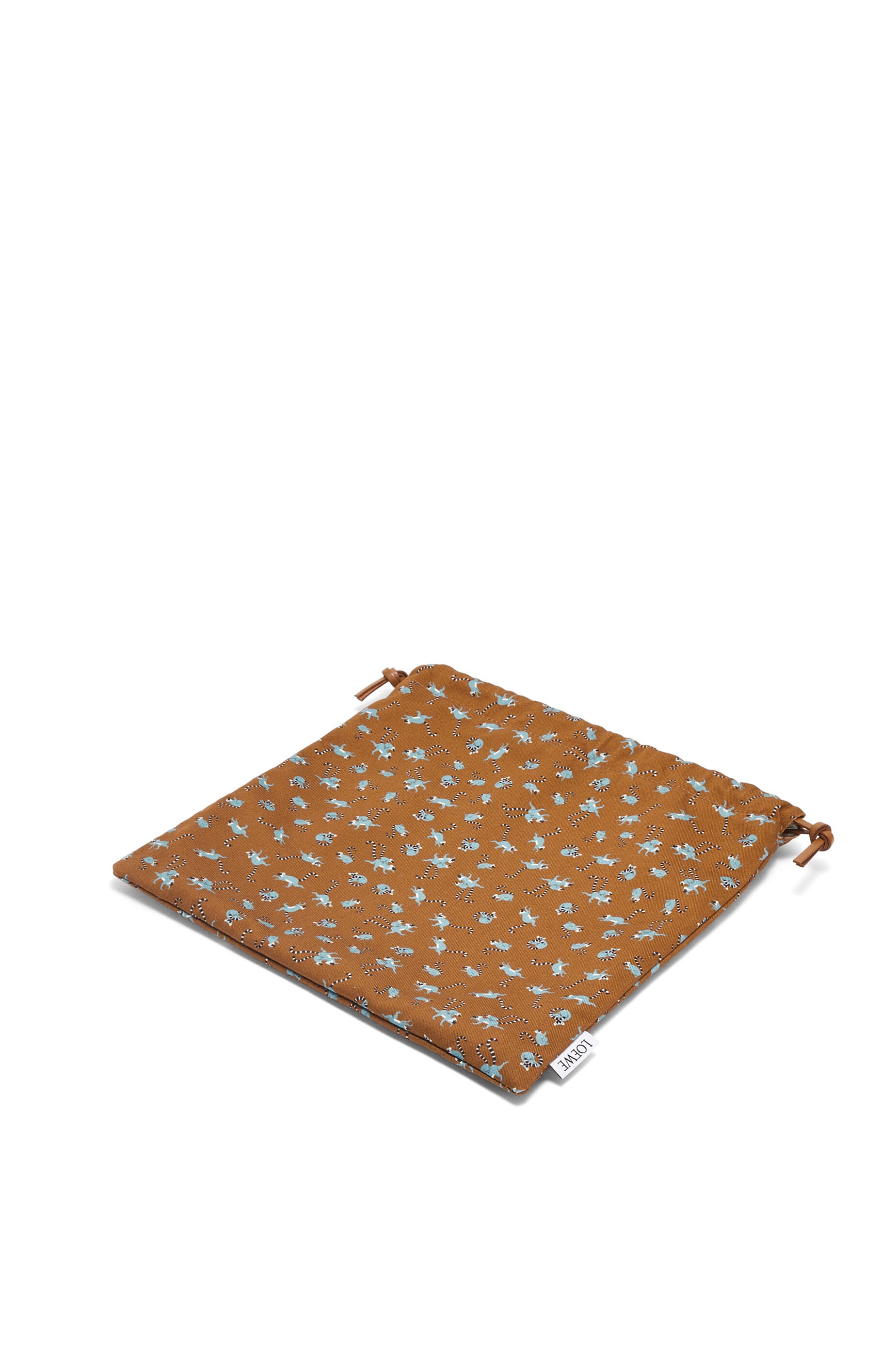 Lemur small drawstring pouch in canvas - 3