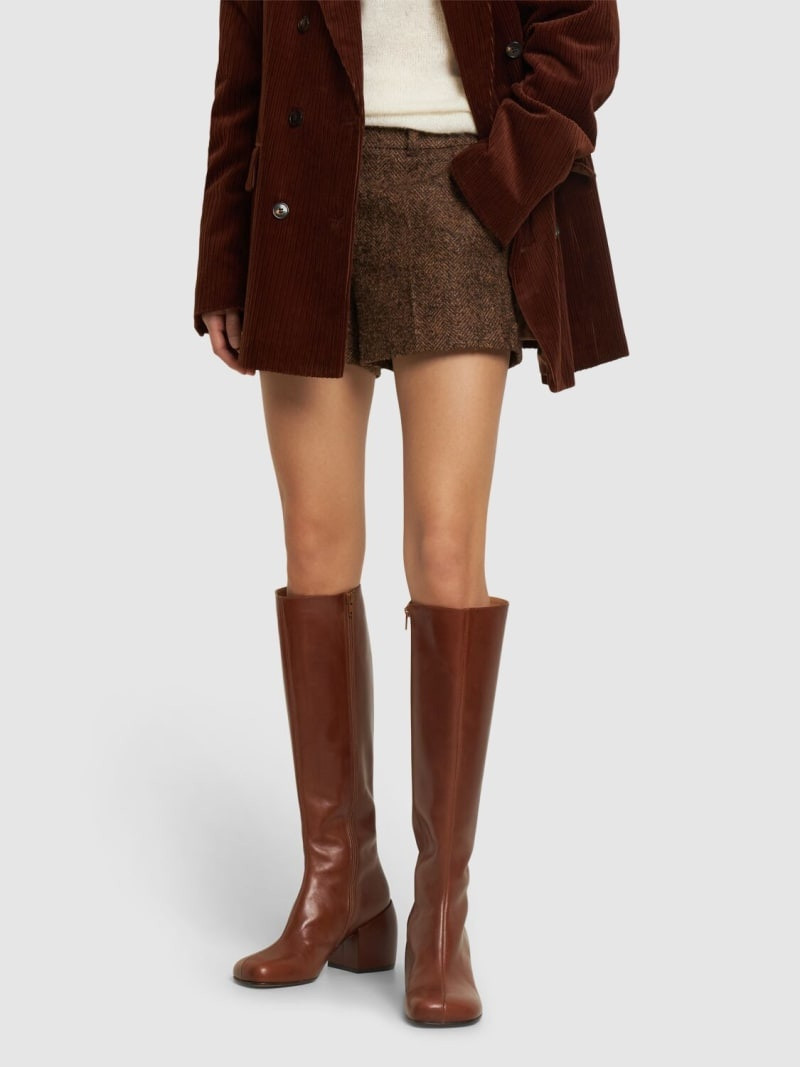 Dries Van Noten 65mm Tall leather boots outlook