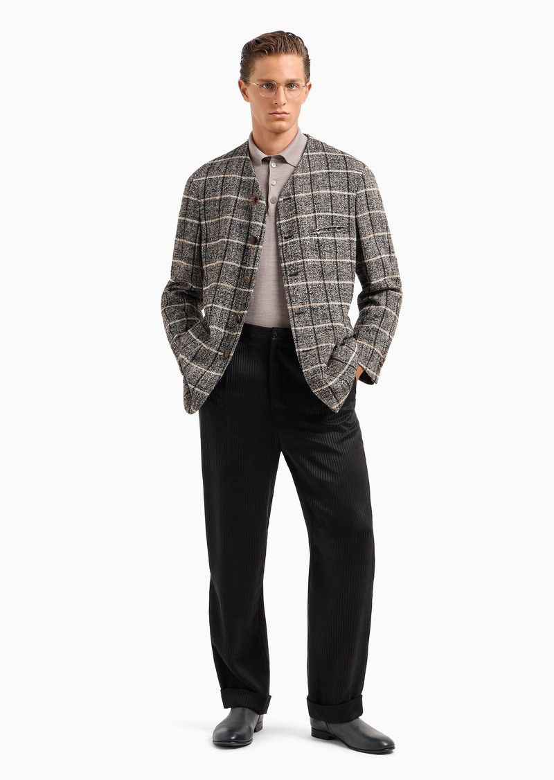 Long-sleeved polo shirt in virgin wool 4