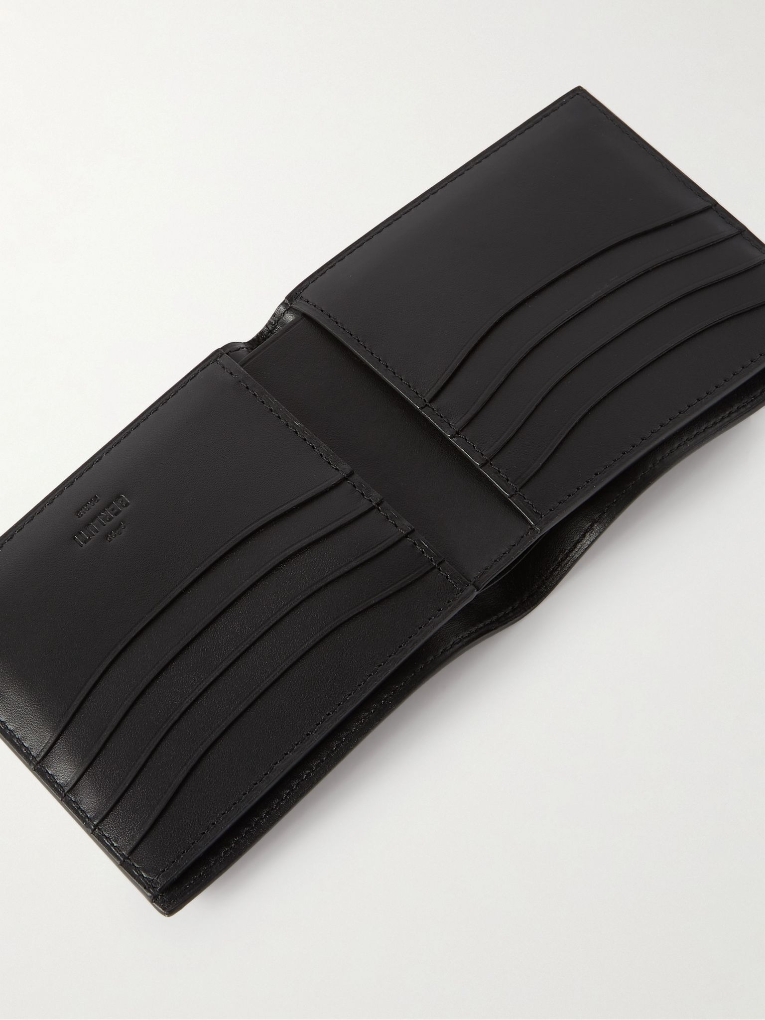 Makore Neo Scritto Venezia Leather Billfold Wallet Green - 4