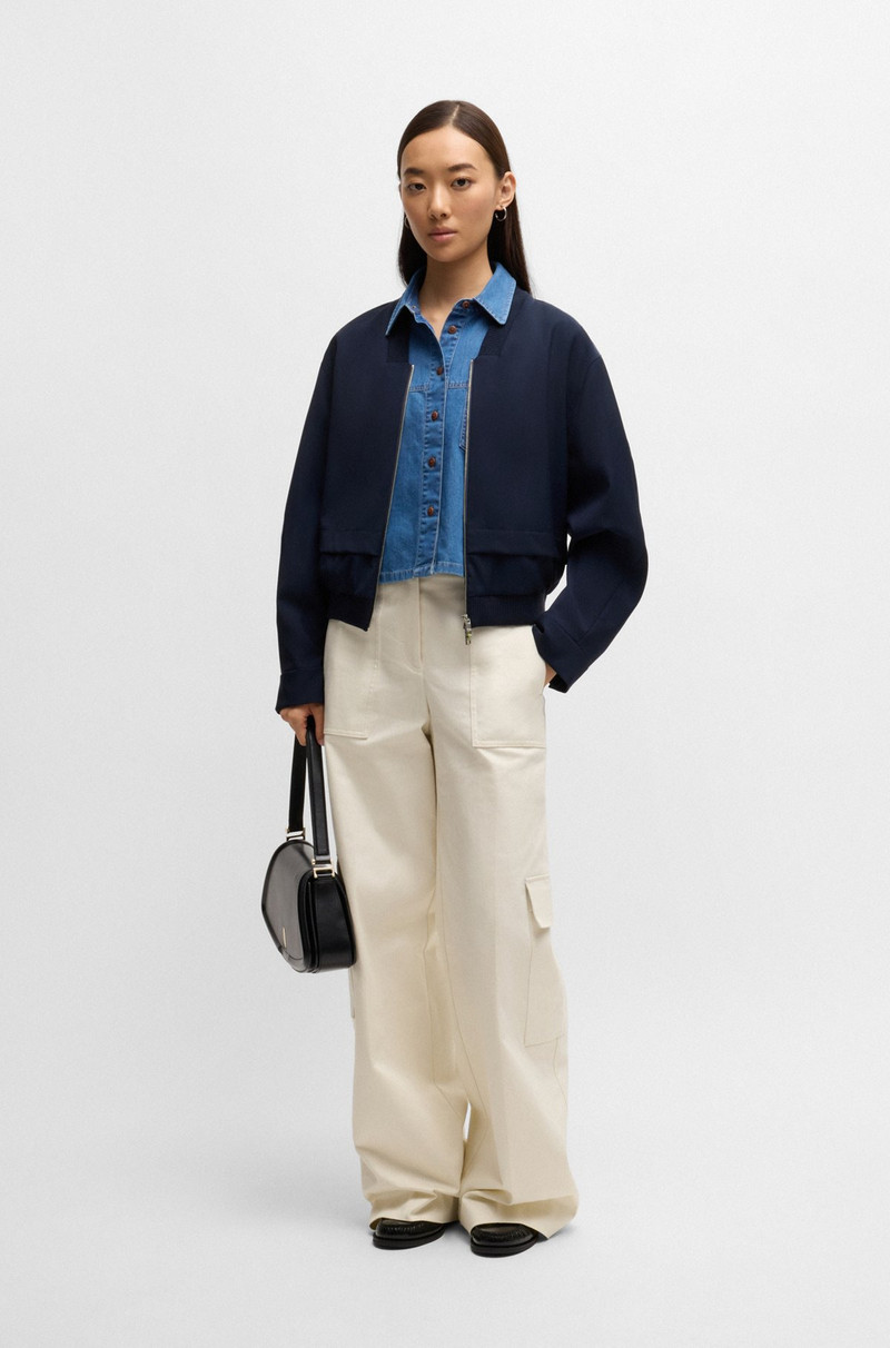 BOSS OVERSIZE-FIT JACKET WITH LAYERED EFFECT outlook