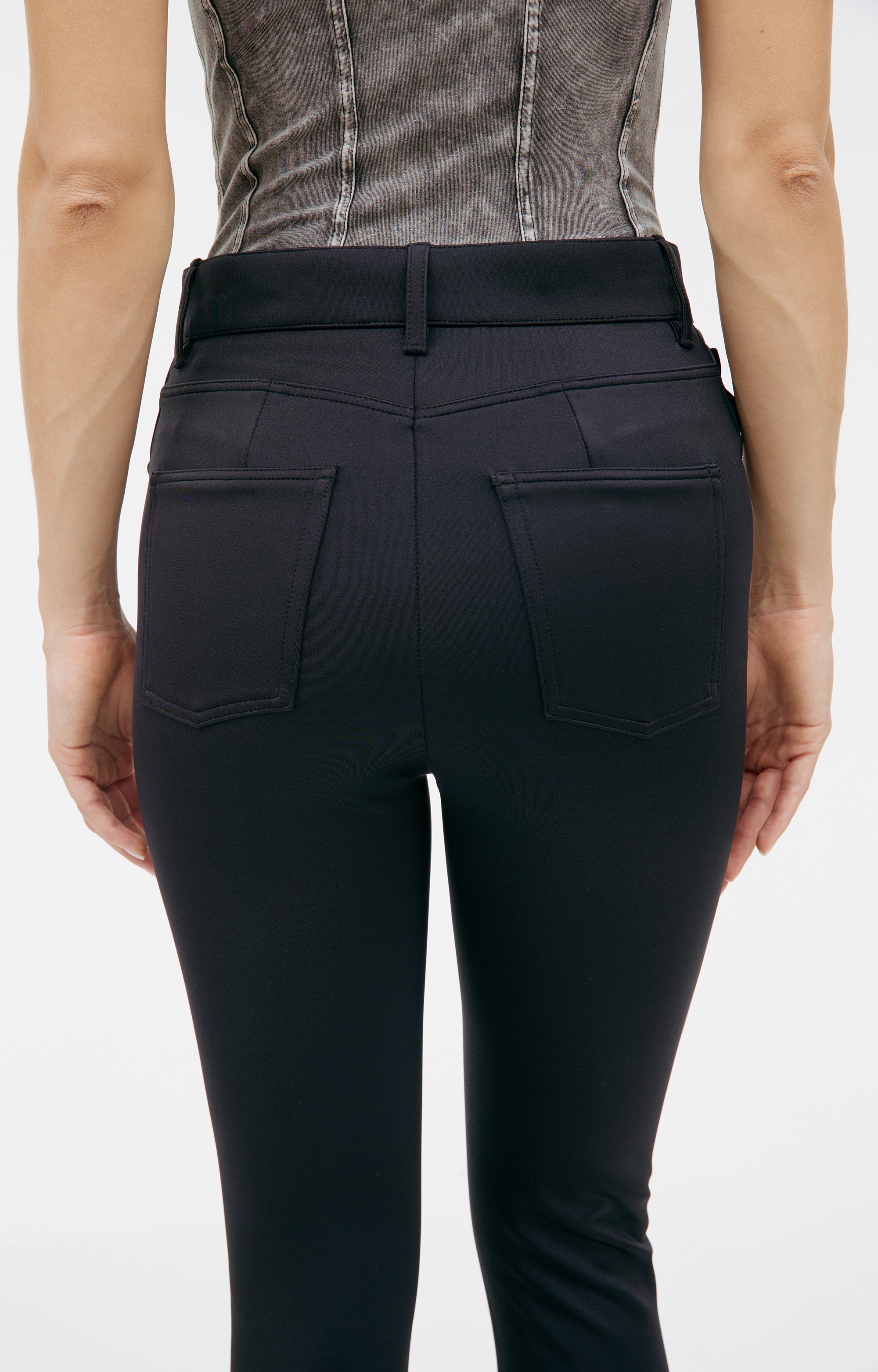 BLACK SKINNY TROUSERS - 8