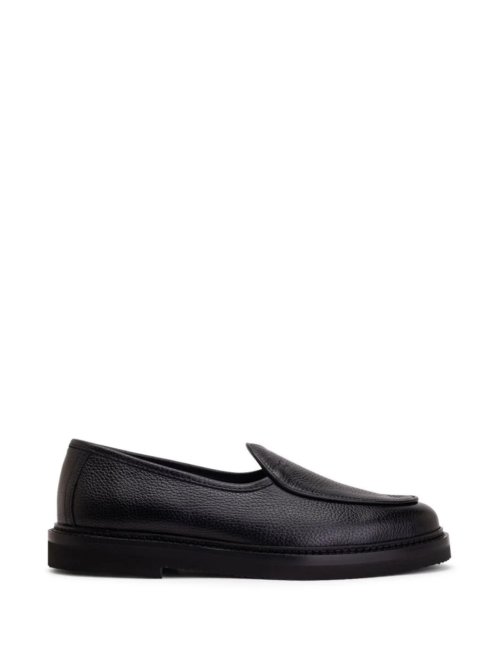 Alexis pebbled-leather loafers - 1