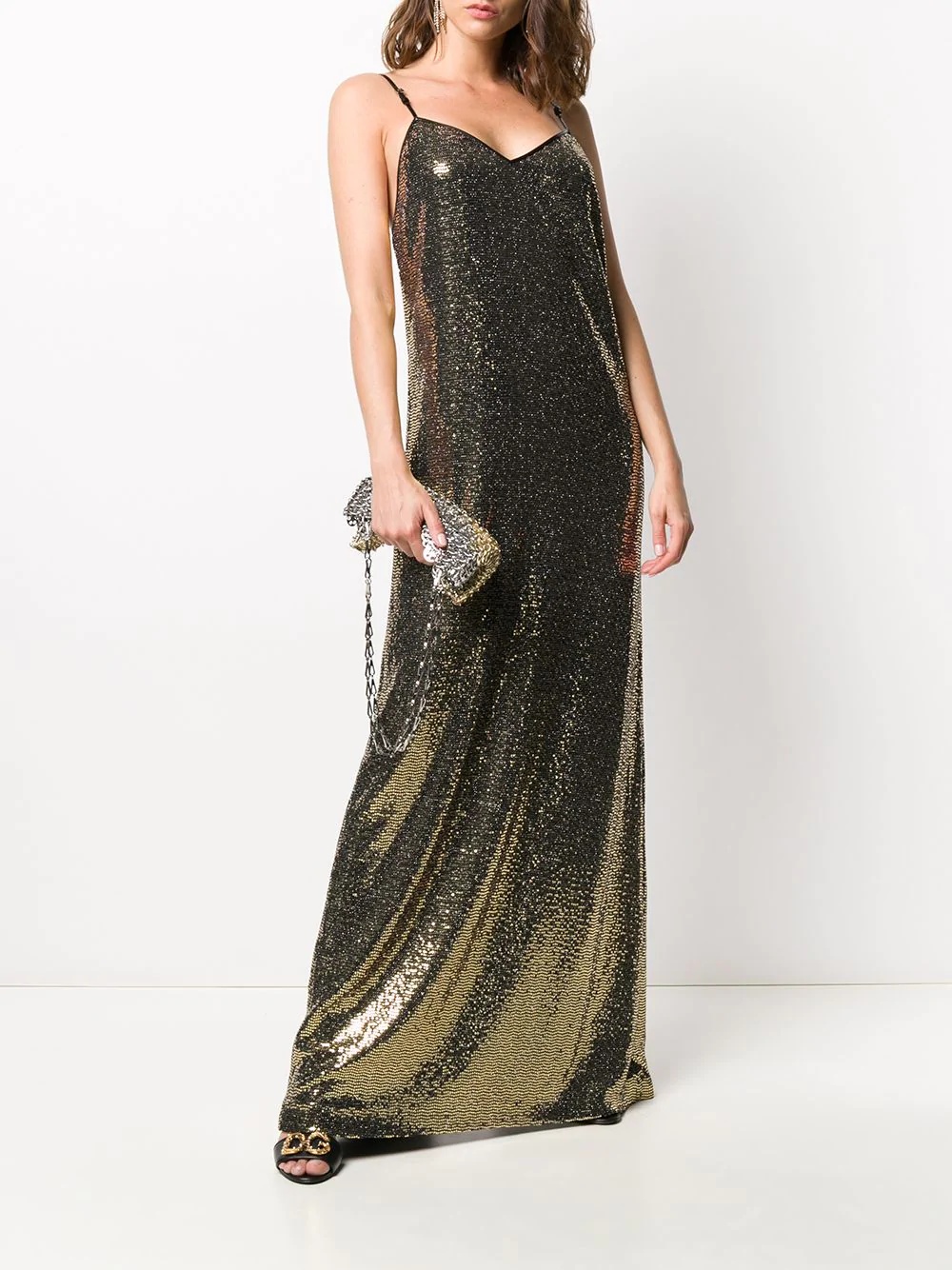 sequin-embellished long dress - 2