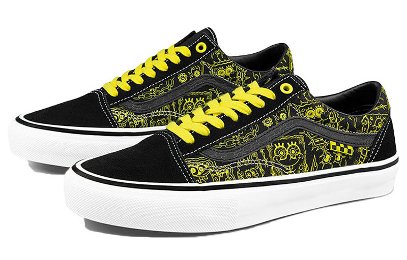 Vans 밴 마이크 Gigliotti x 스폰지 밥 광장 바지 x 스케이트 오래된 Skool '블랙 옐로우'VN0A5FCBZAU outlook