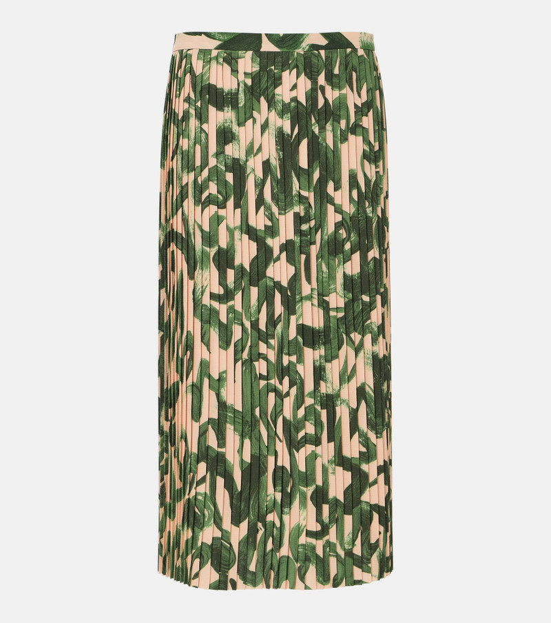 Printed pleated midi skirt - 1