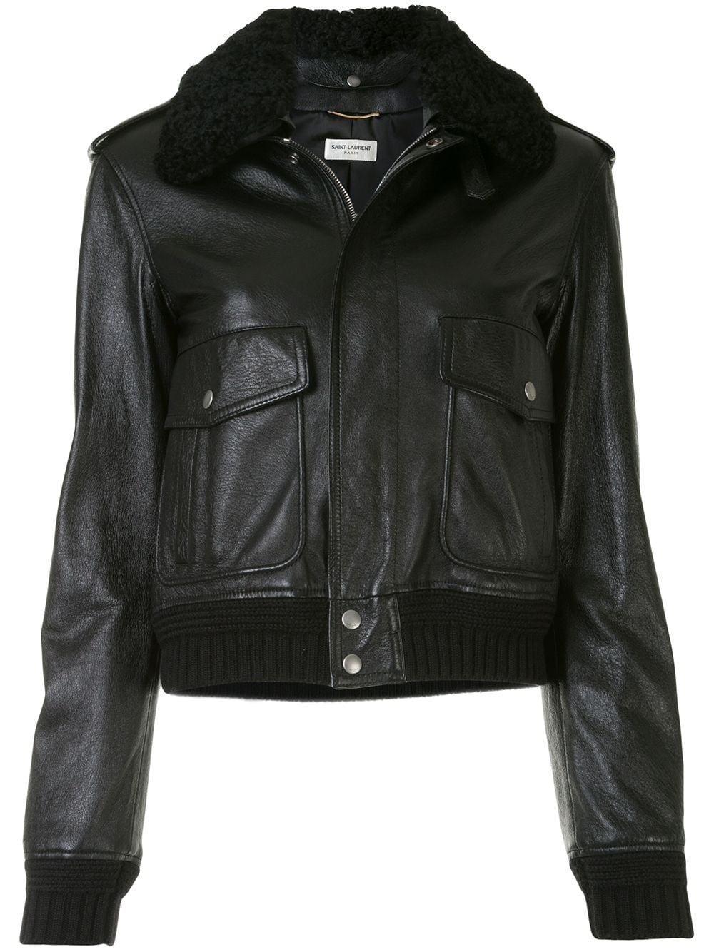 leather bomber jacket - 1