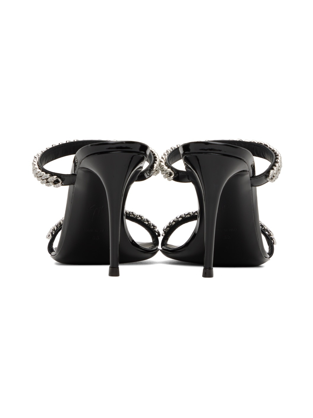 Black Intriigo String 90 Heeled Sandals - 2