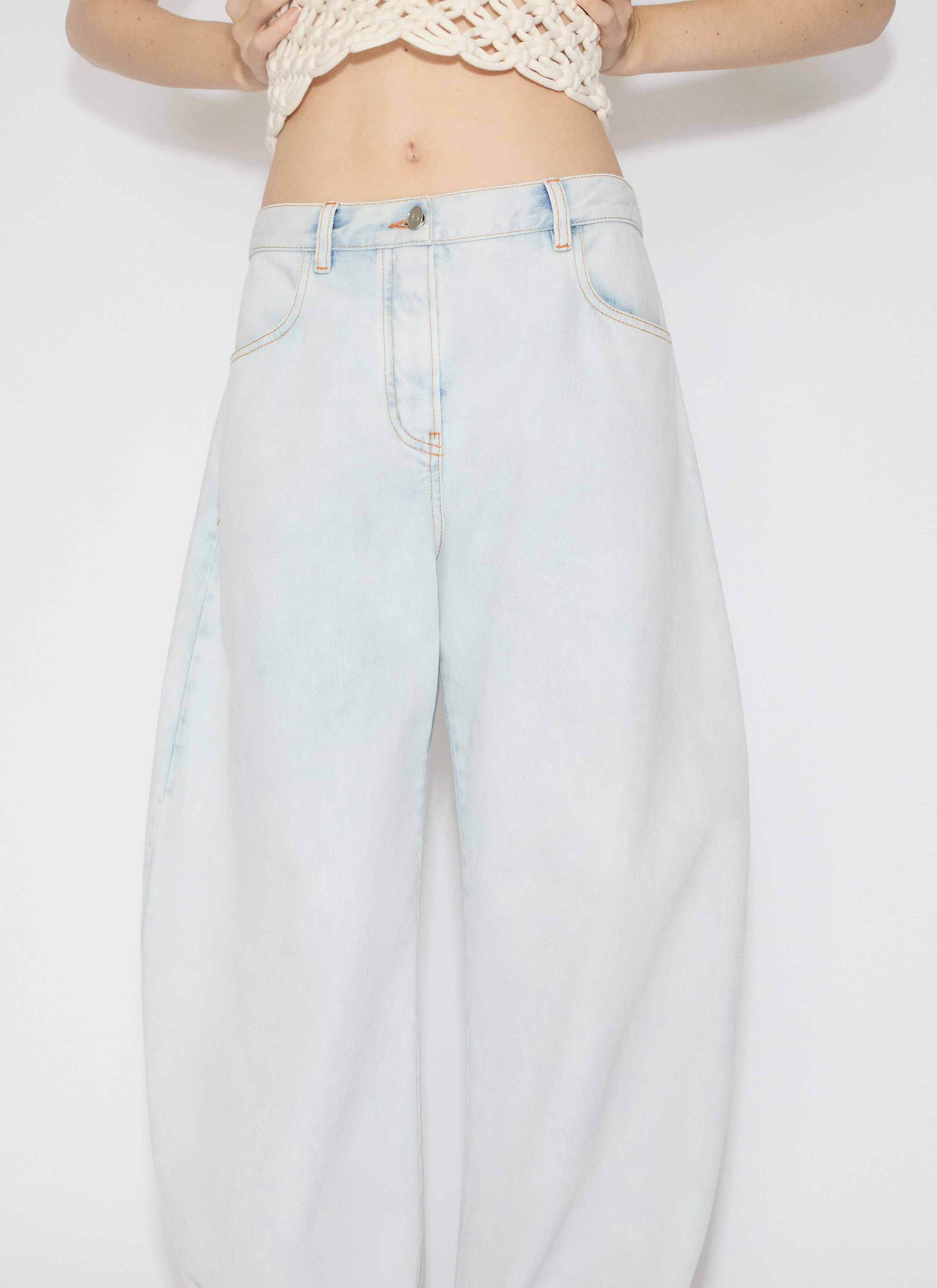 LOW WAIST ROUND JEANS - 6