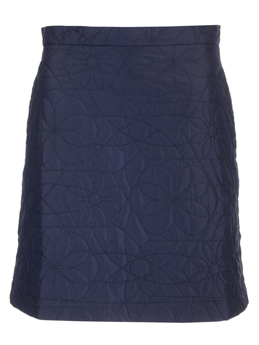 Quilted Mini Skirt Skirts Blue - 1
