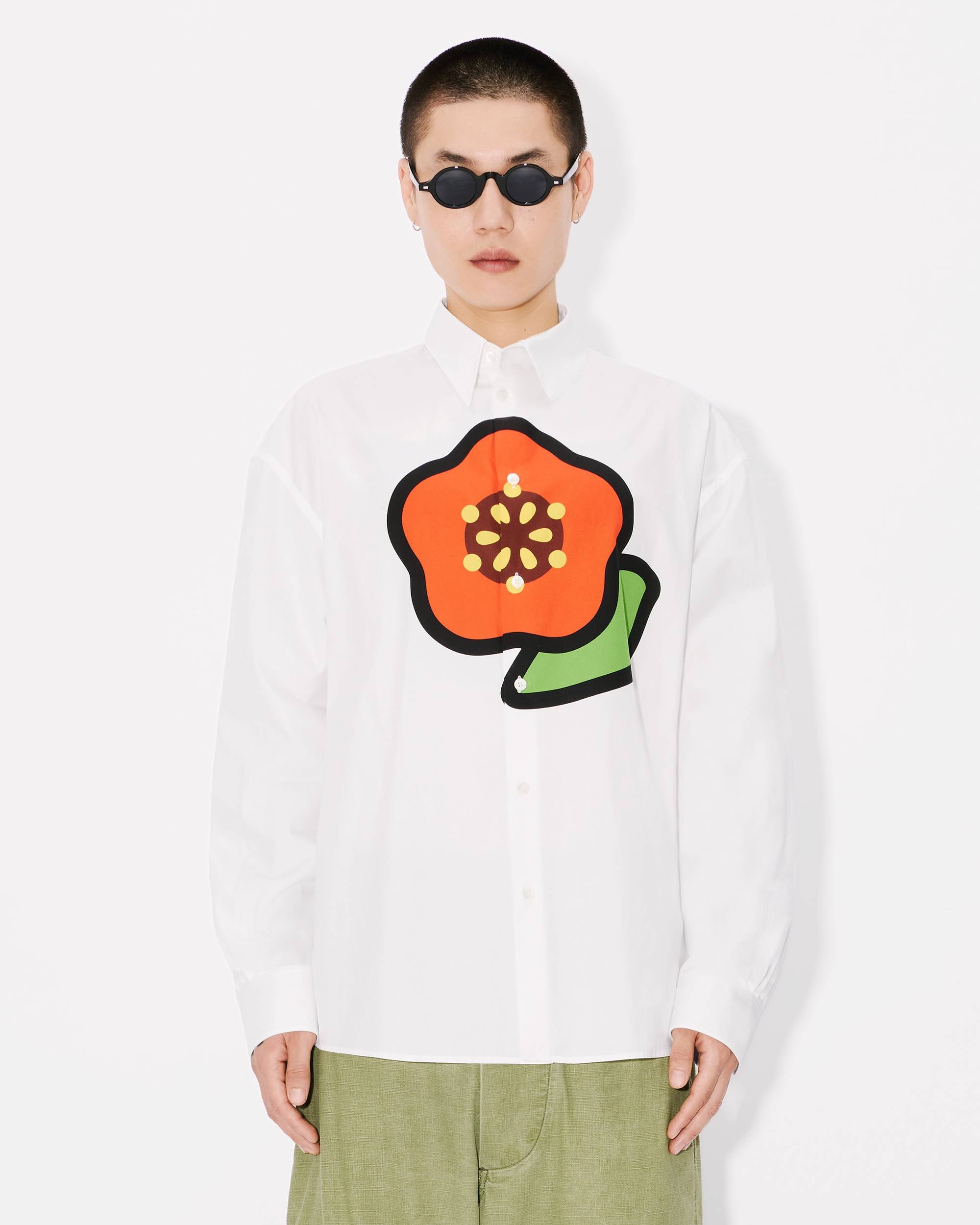 'KENZO Pop' printed casual poplin shirt - 3