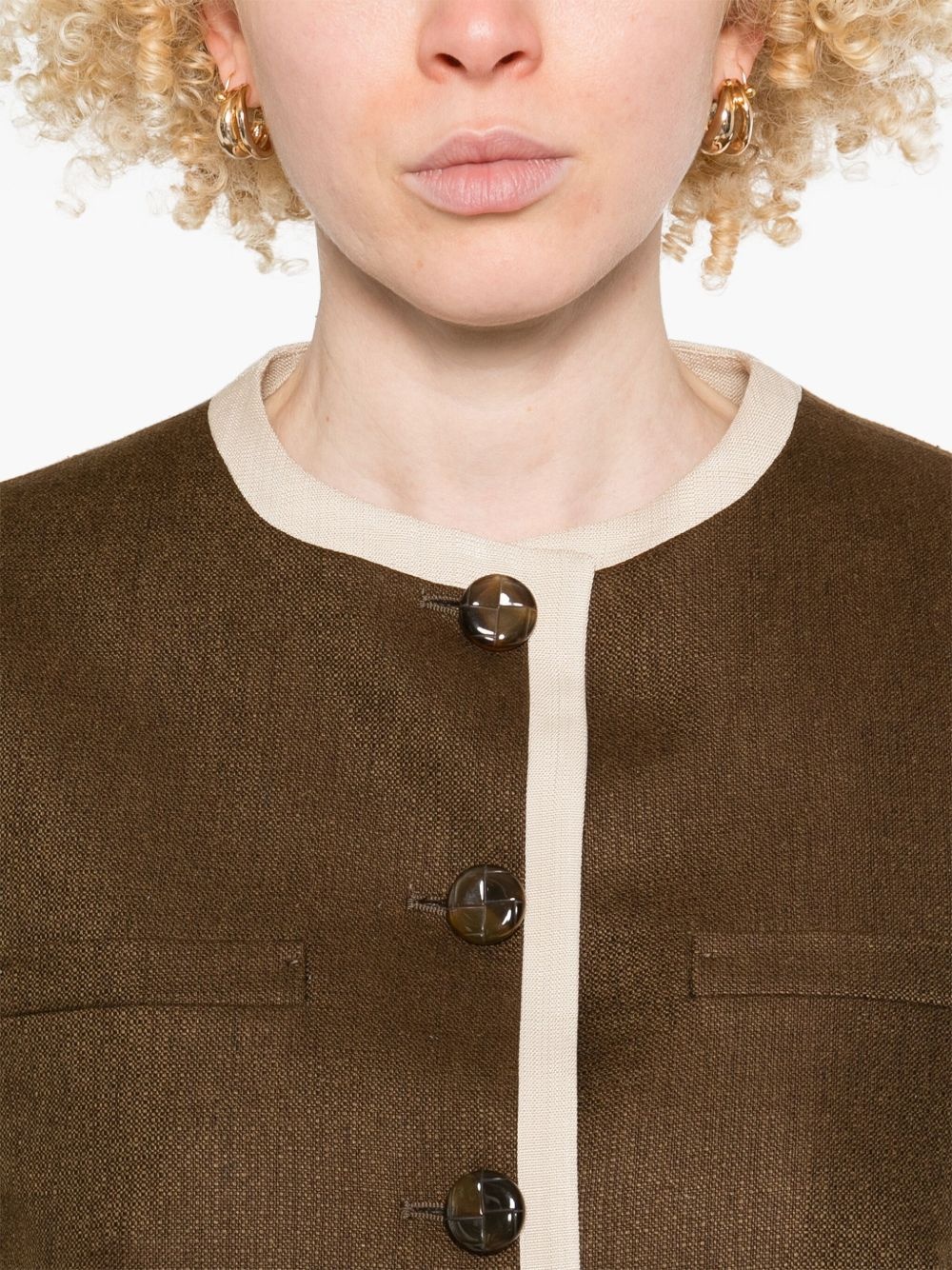 contrast-trim jacket - 5