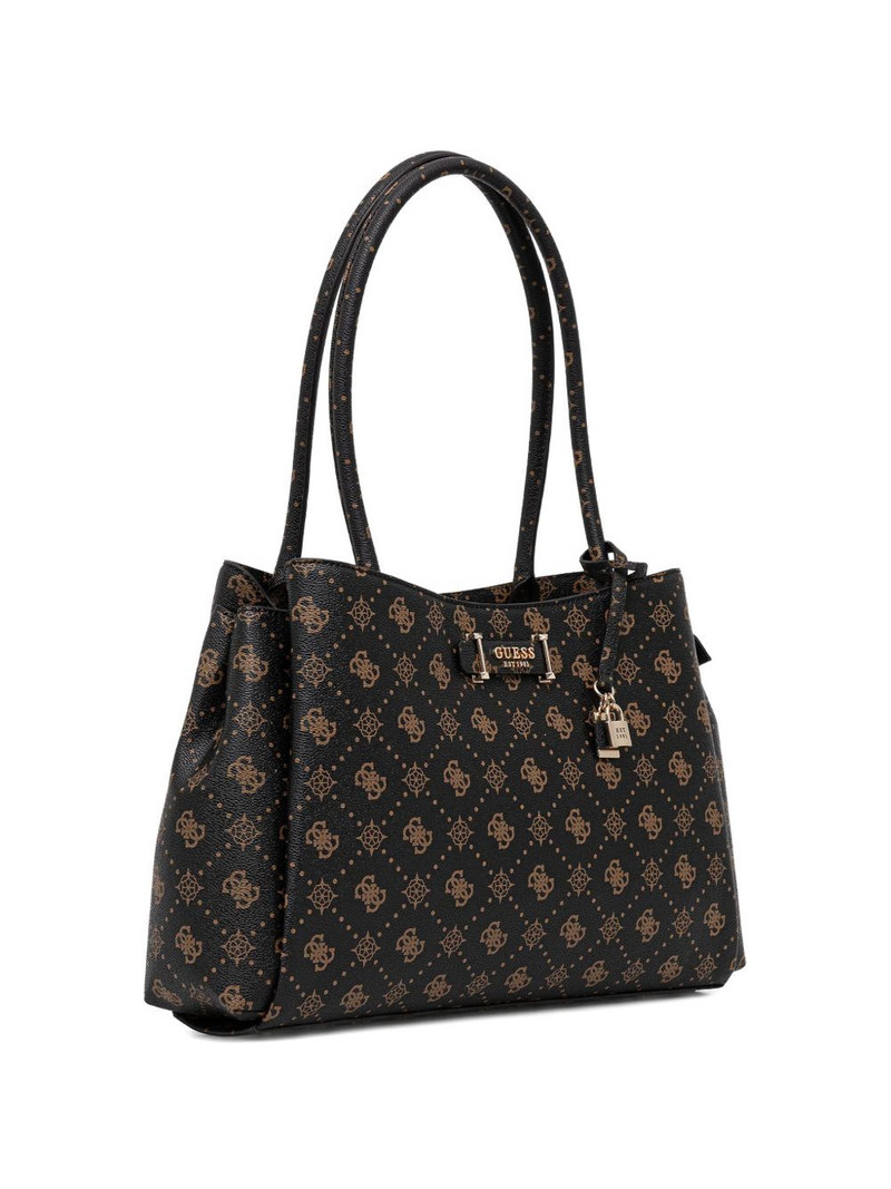 GUESS USA Carrie monogram padlock shoulder bag outlook