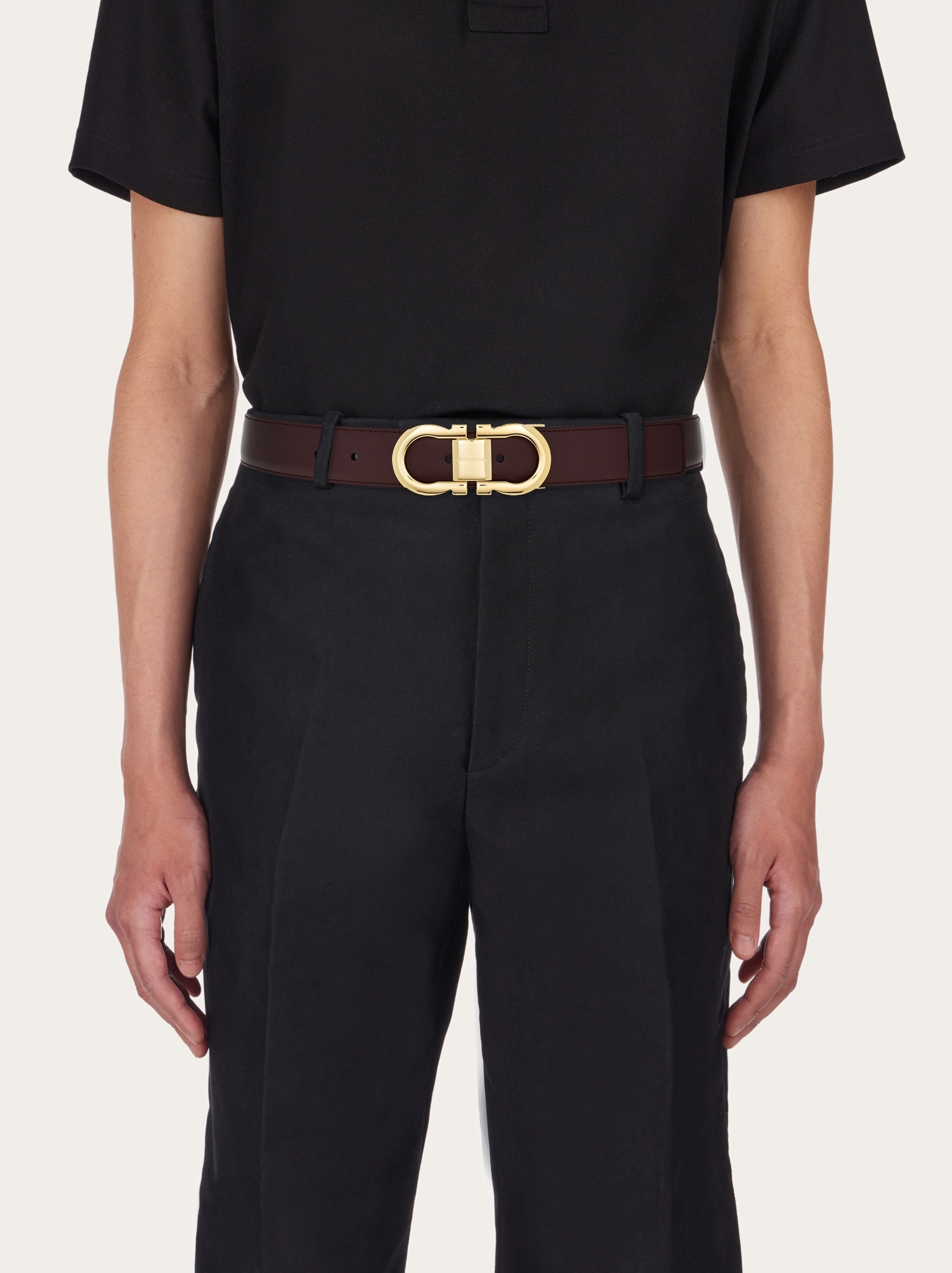 Gancini Adjustable Belt (model code 23B663 706175) Adjustable Gancini belt - Men | Ferragamo main image 4