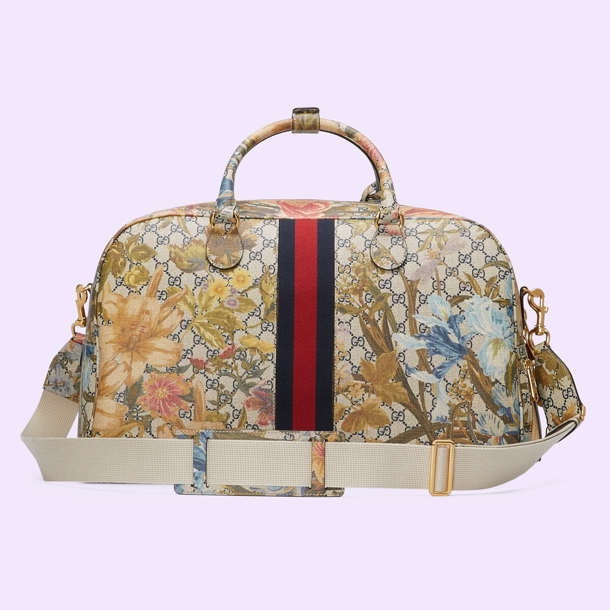 Ophidia Flora print large duffle bag - 3