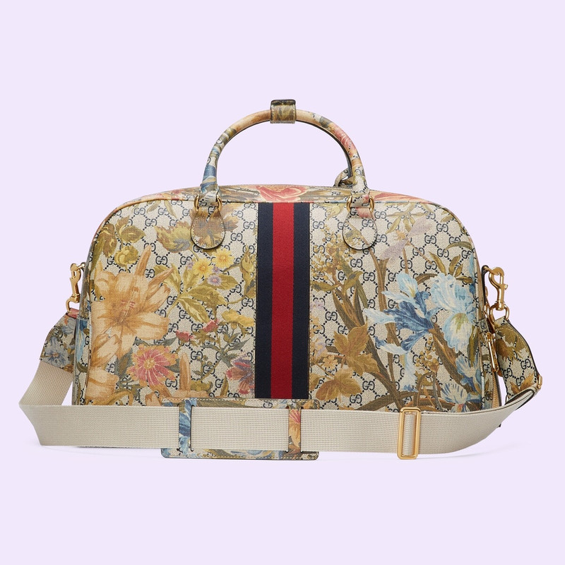 Ophidia Flora print large duffle bag 3