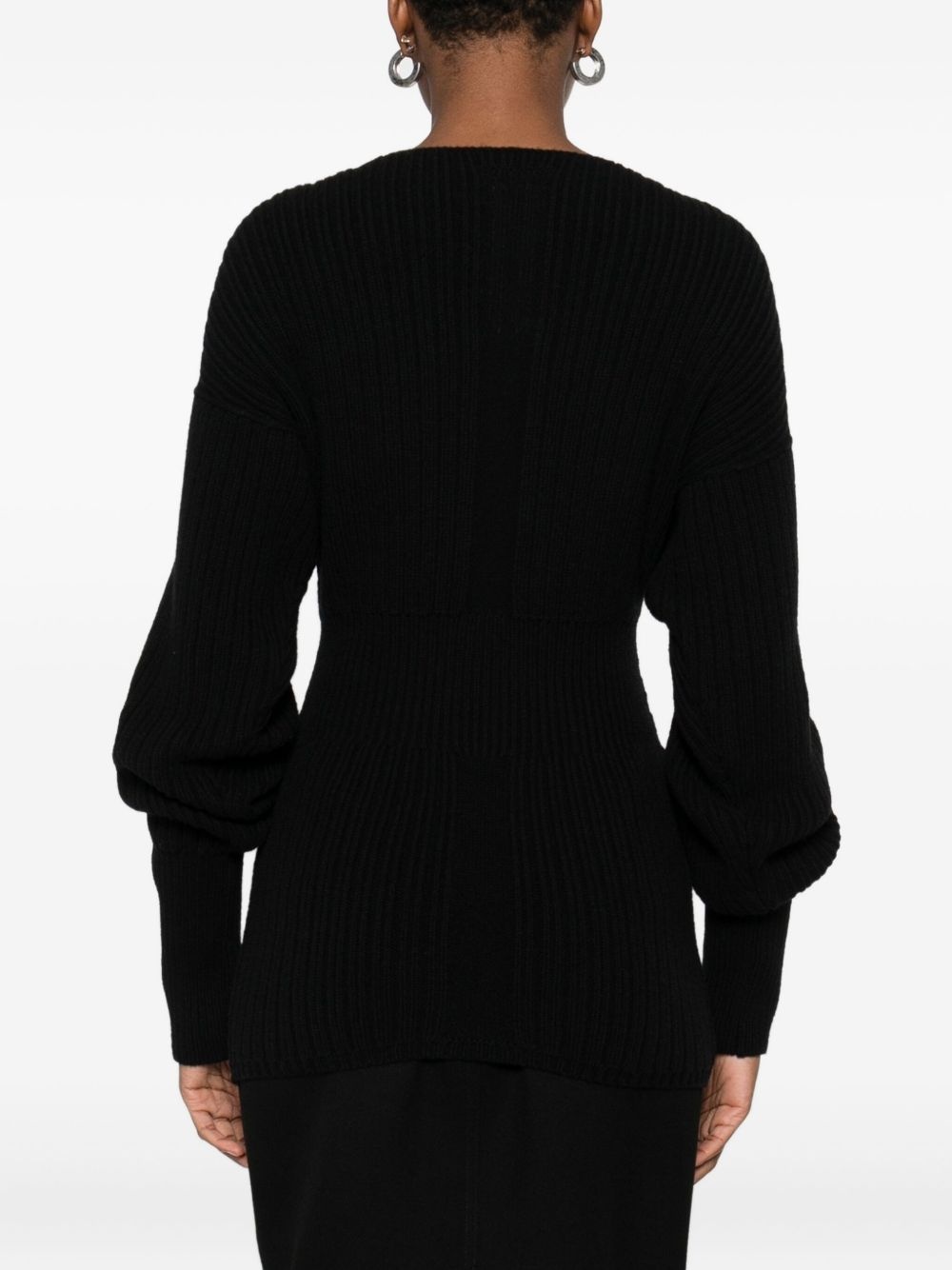 ribbed wool jumper - 4