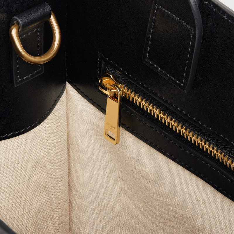 Small Vertical Cabas Celine in Textile with Celine print and Calfskin 4