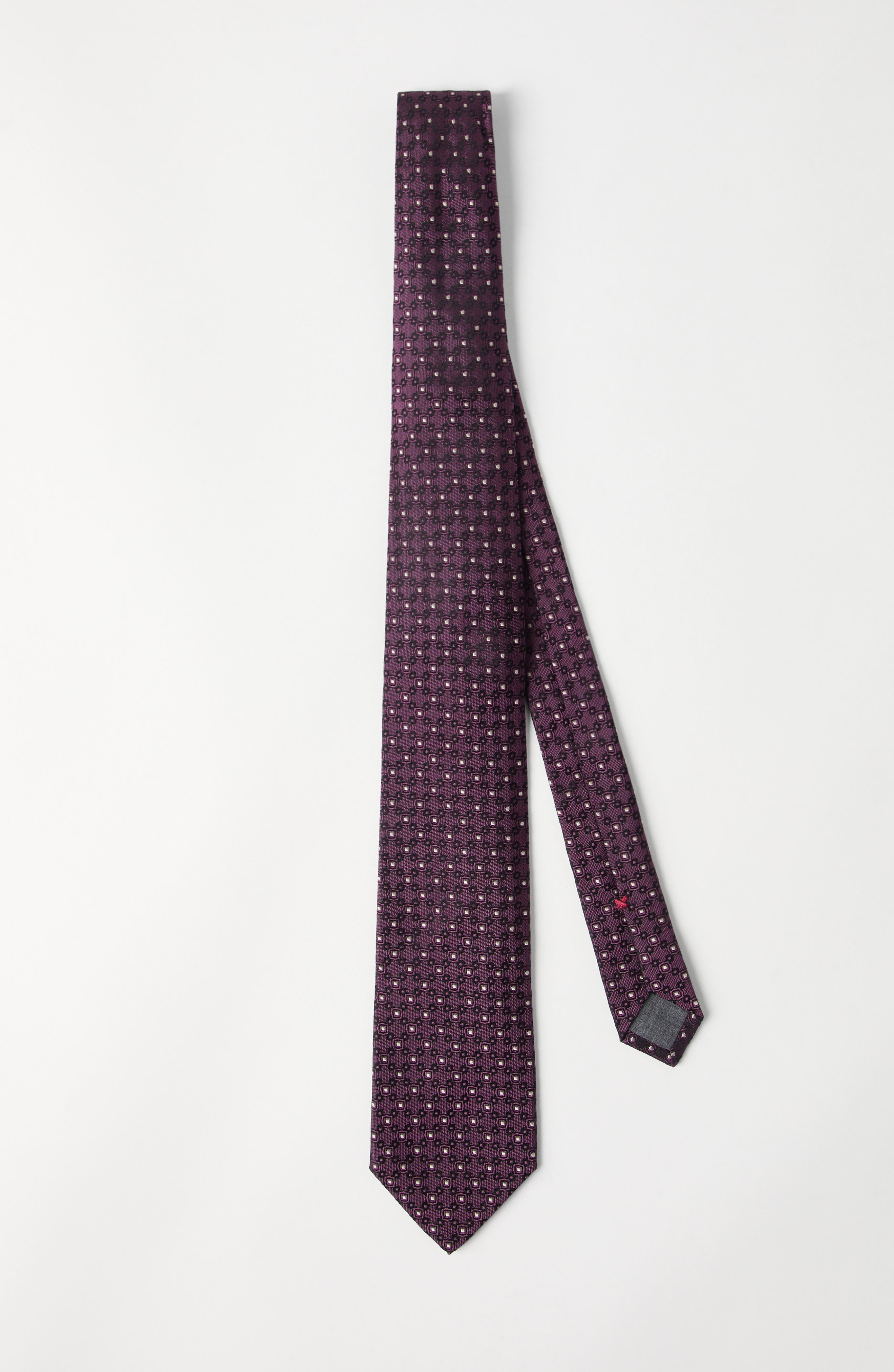 Brunello Cucinelli Necktie with jacquard pattern in Burgundy at Nordstrom - 2