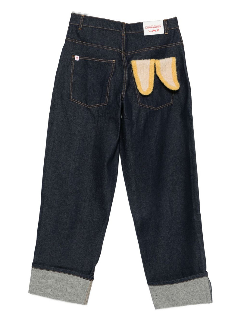CHARLES JEFFREY LOVERBOY cotton wide-leg jeans outlook