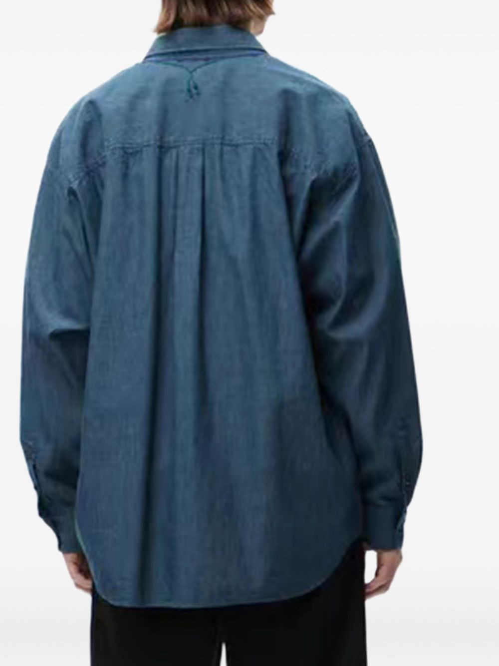 embroidered-rosary cotton shirt - 3