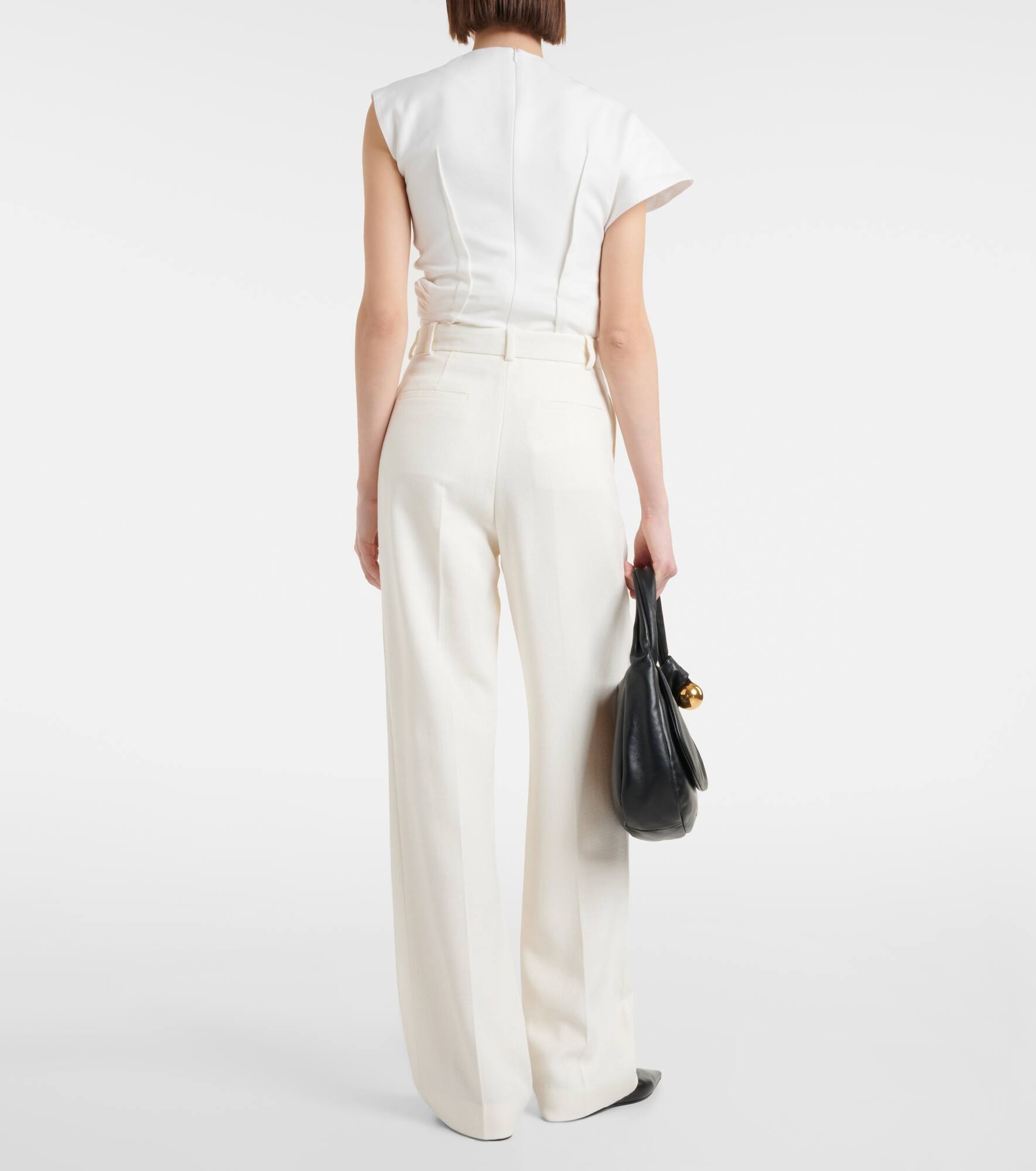 Gabrielle crêpe wide-leg pants - 3