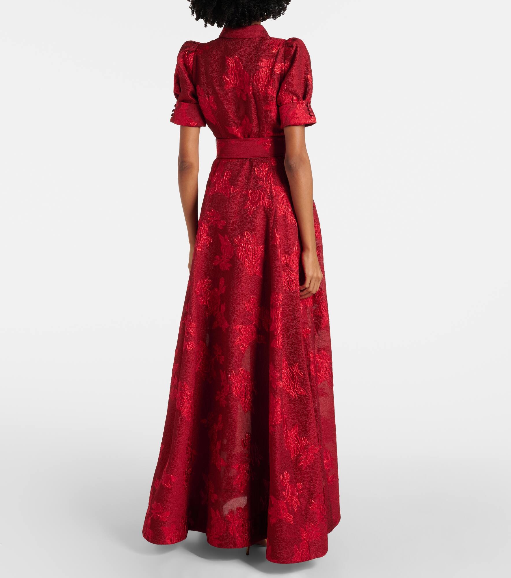 Henrietta belted brocade gown - 3