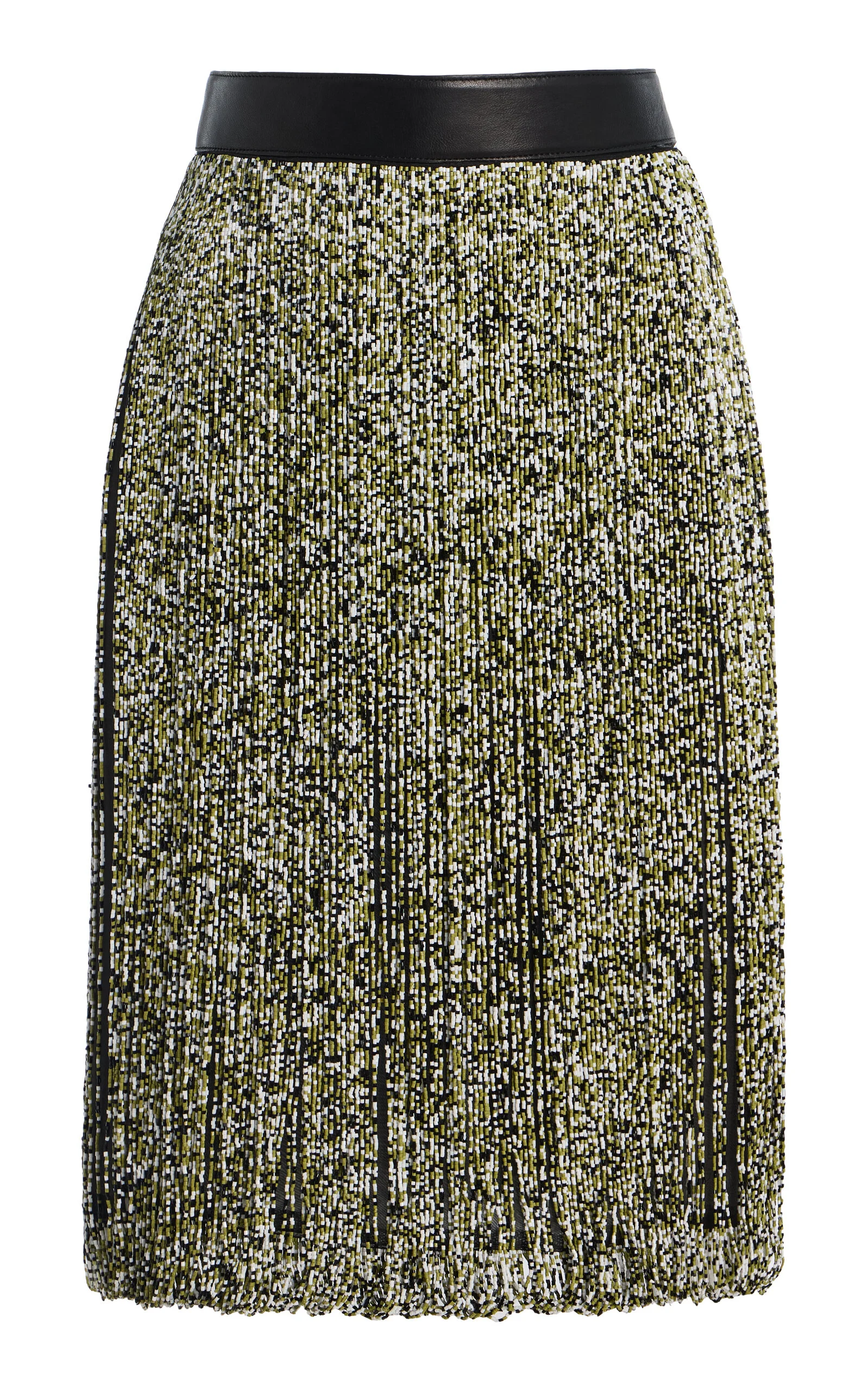 The Juno Bead-Embroidered Knee-Length Skirt green - 1