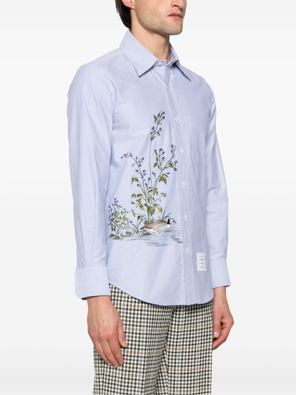 embroidered-motif shirt - 3