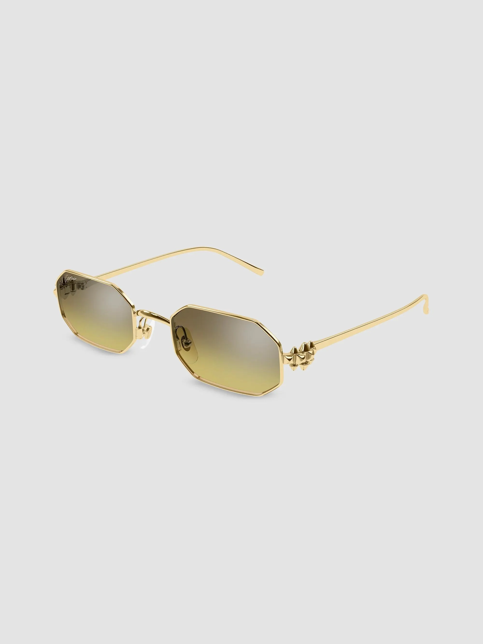 Men's Clash De 53MM Geometric Sunglasses - Gold - 1