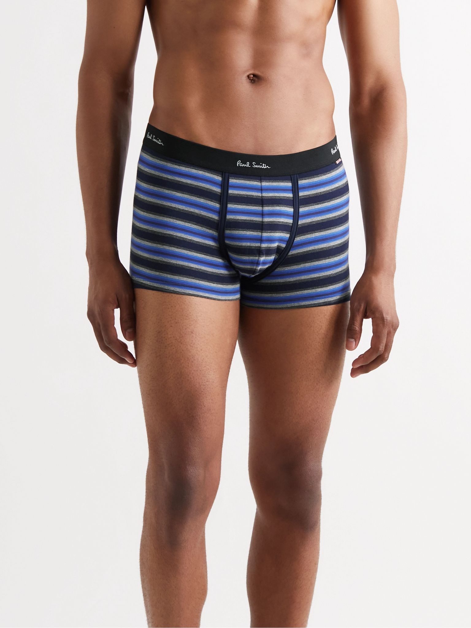 Striped Stretch-Cotton Boxer Briefs - 2