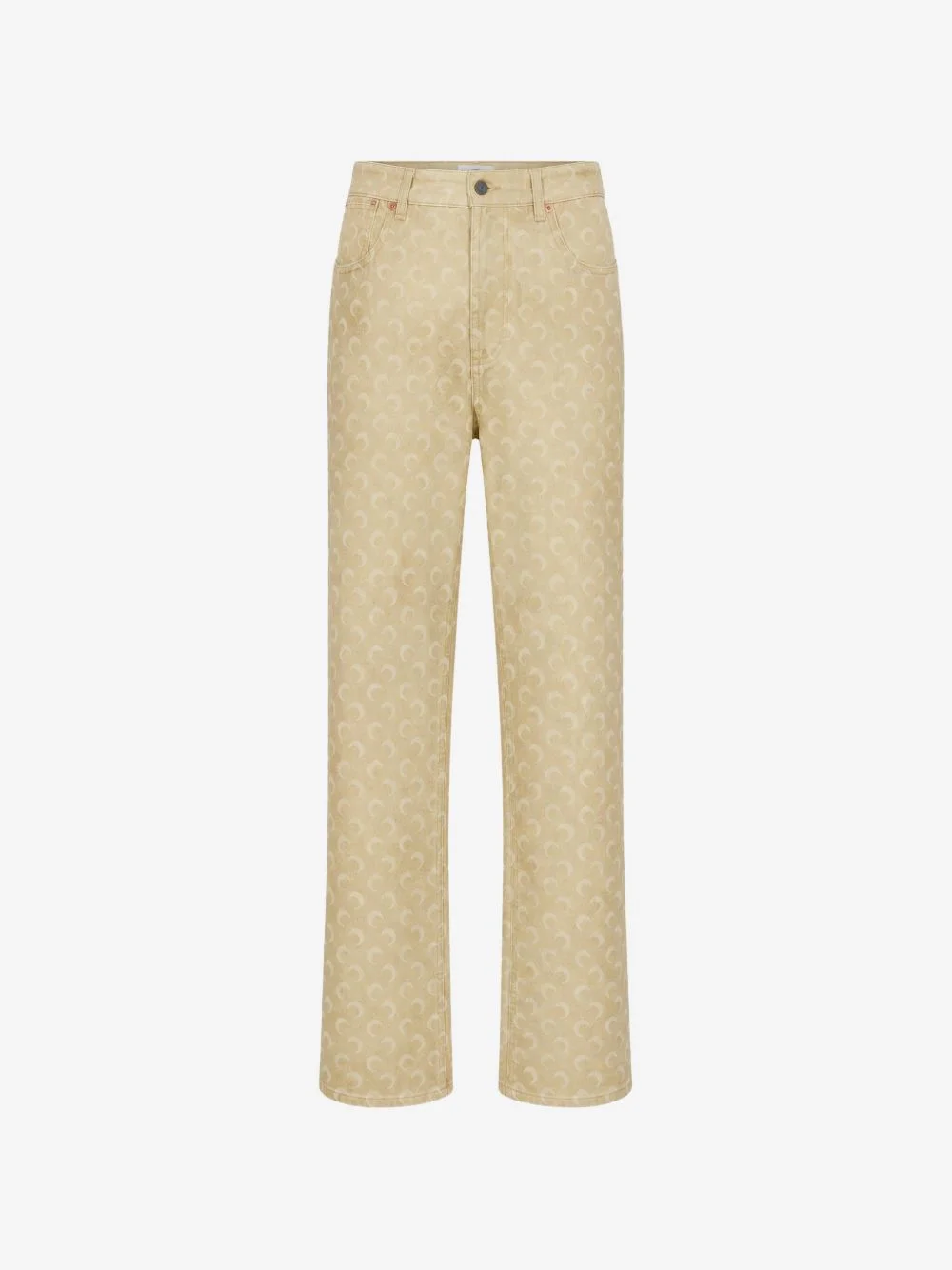 Moon-print faded jeans - 1