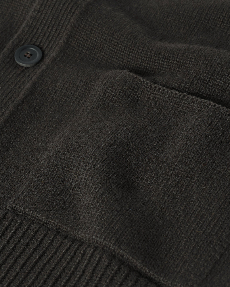 Ribbed Cashmere Grey Cardigan 6