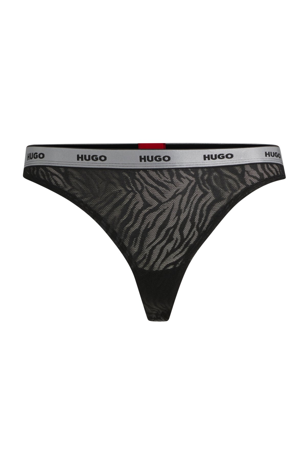 ZEBRA-LACE UNDERWEAR SET WITH BRANDED ELASTIC - 1