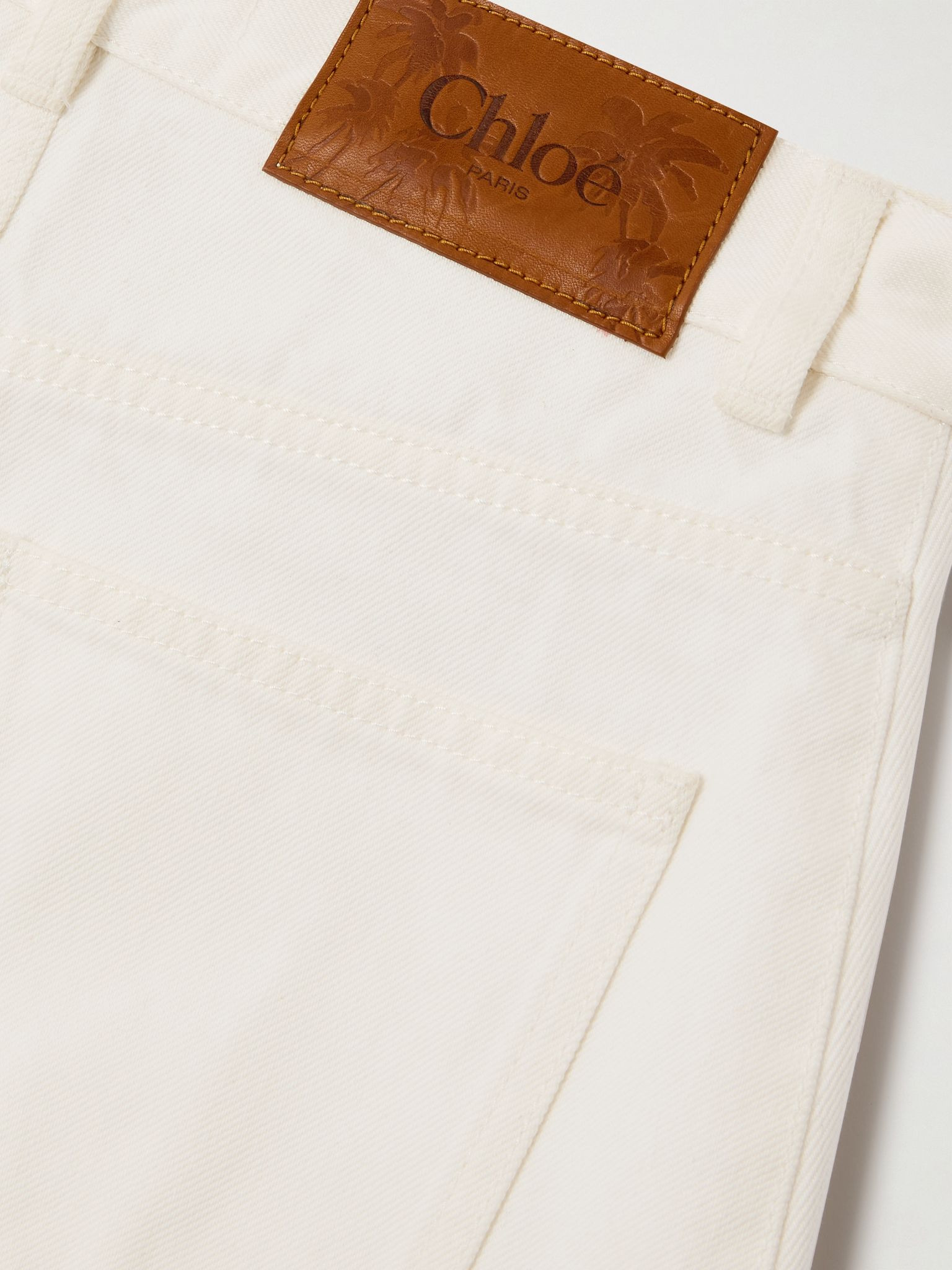Frayed denim shorts White - 6