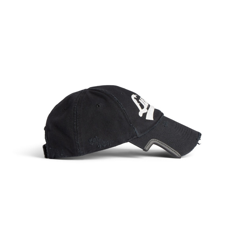 Women's Luxury Script Cap in Black Faded 4