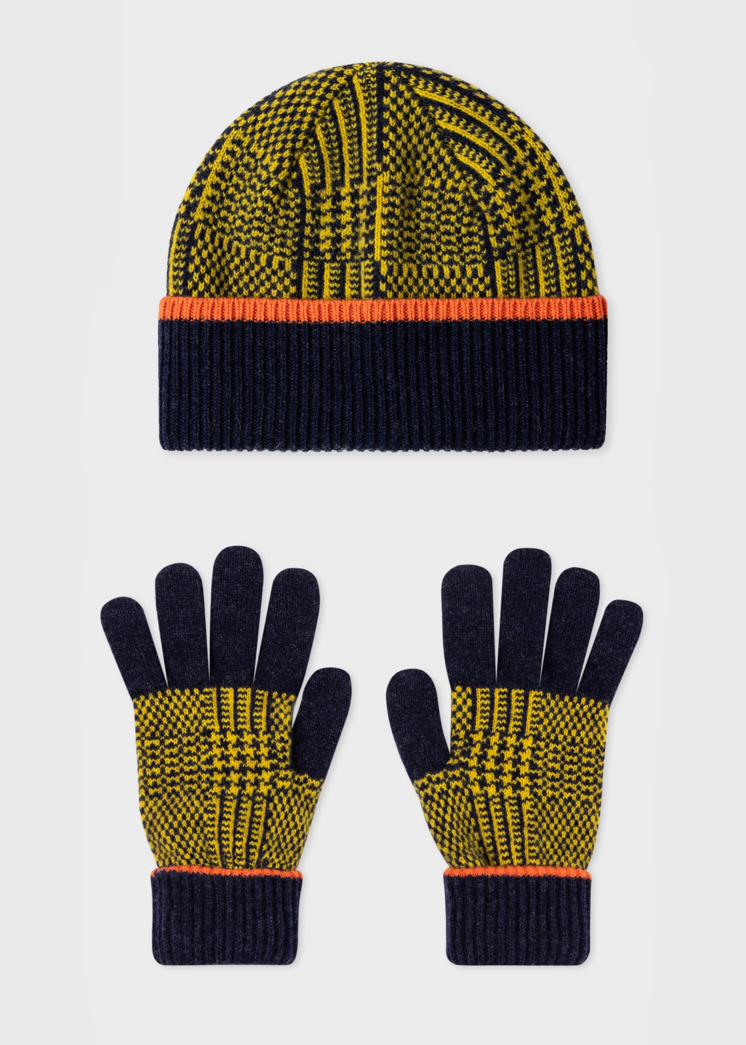 'Prince of Wales Check' Hat & Gloves Gift Set - 1