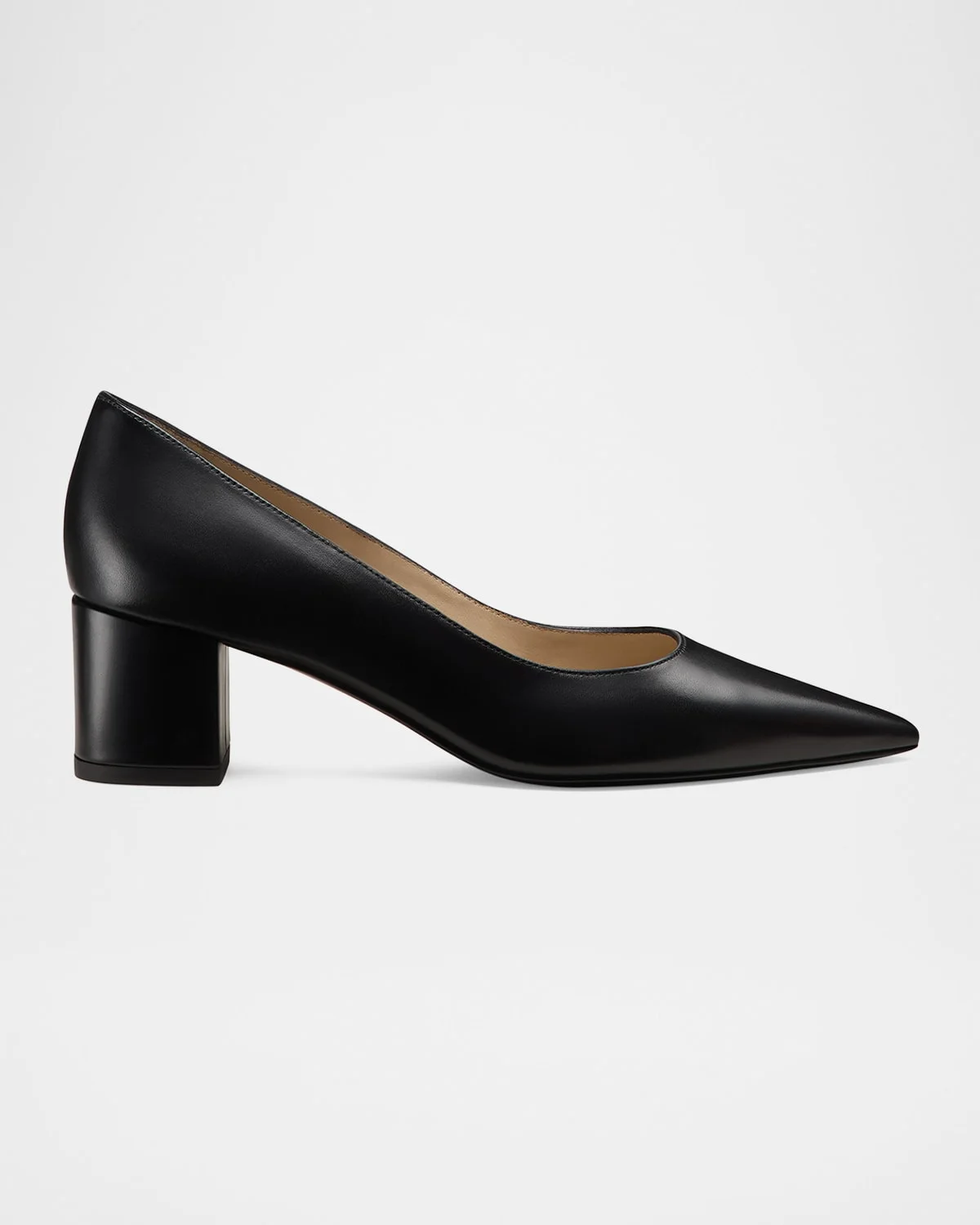Stuart Leather Block-Heel Pumps - 1