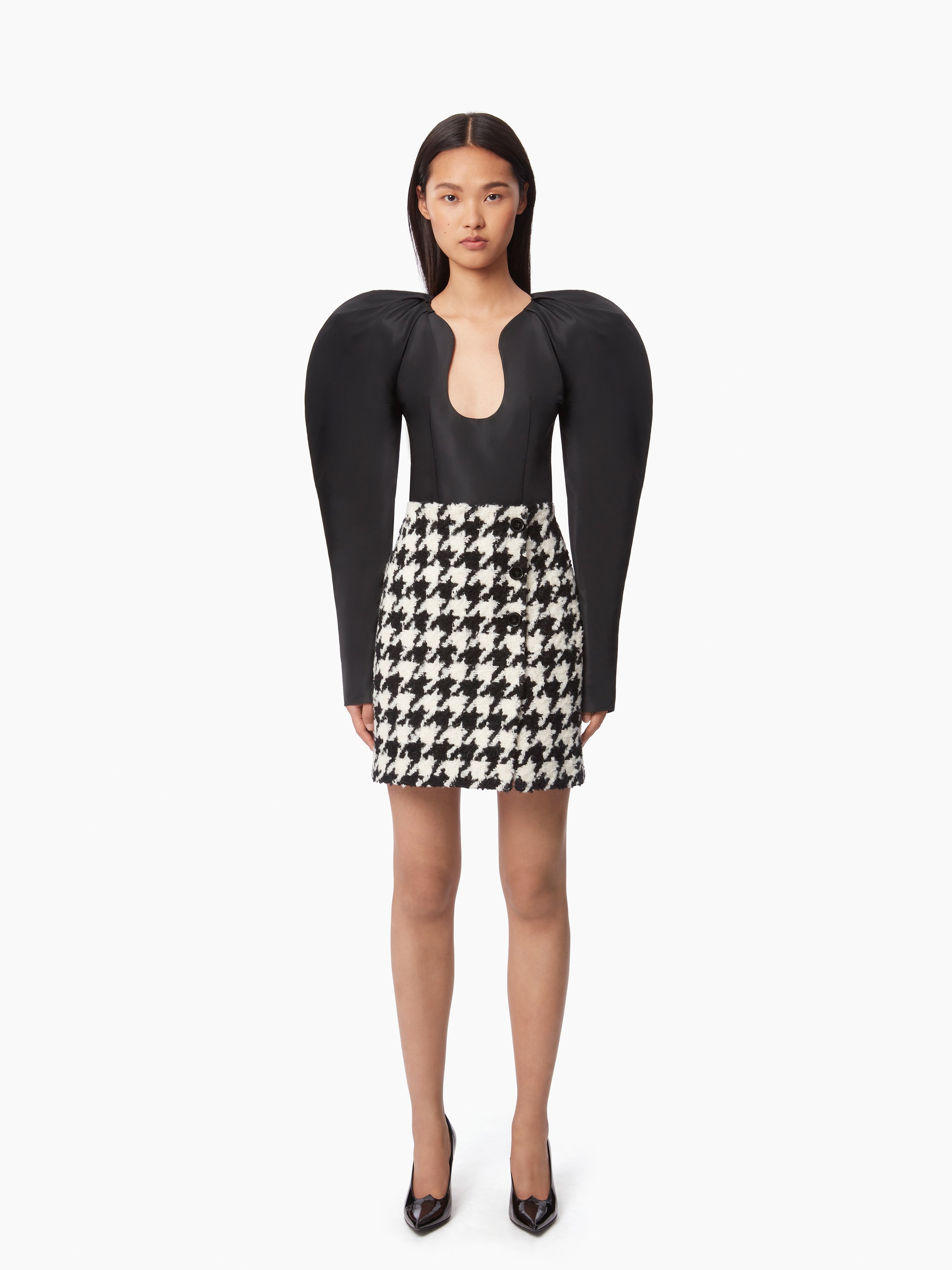 MINI HOUNDSTOOTH SKIRT - 1