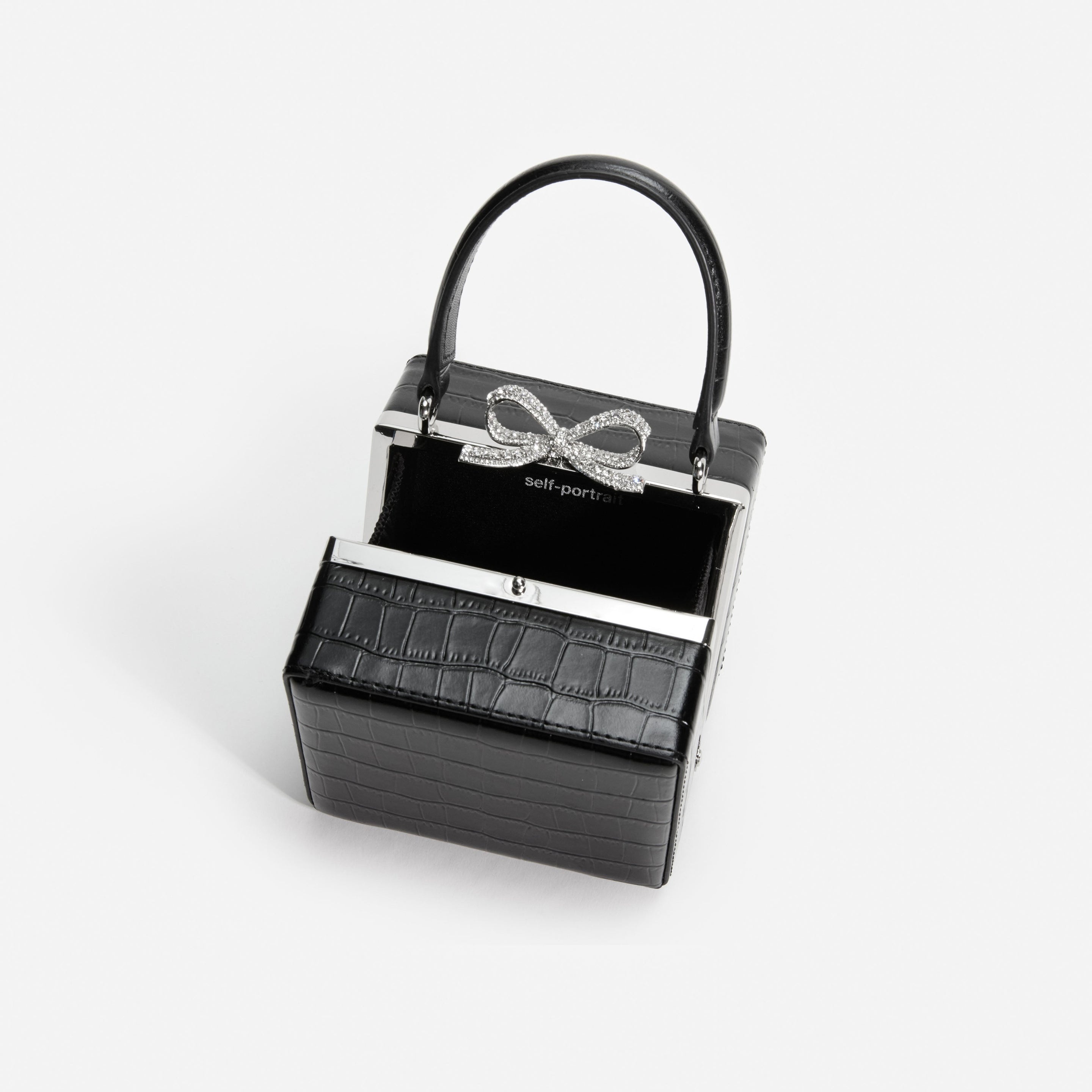 Black Croc Micro Bag - 4
