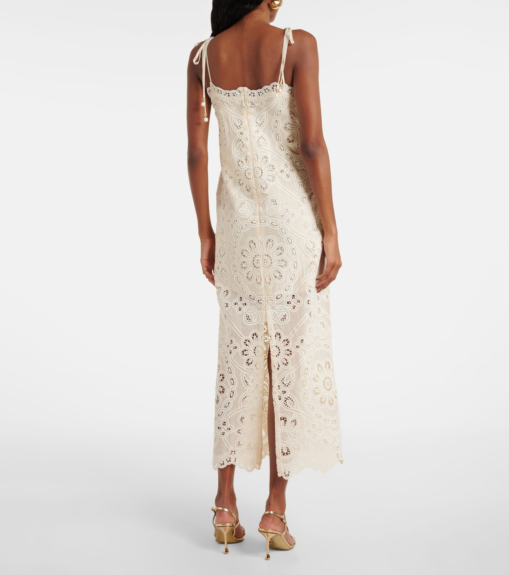 Rhiannon embroidered cotton midi dress - 3