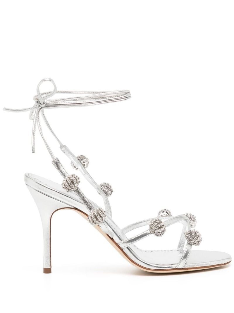 crystal-detail 90mm sandals - 1