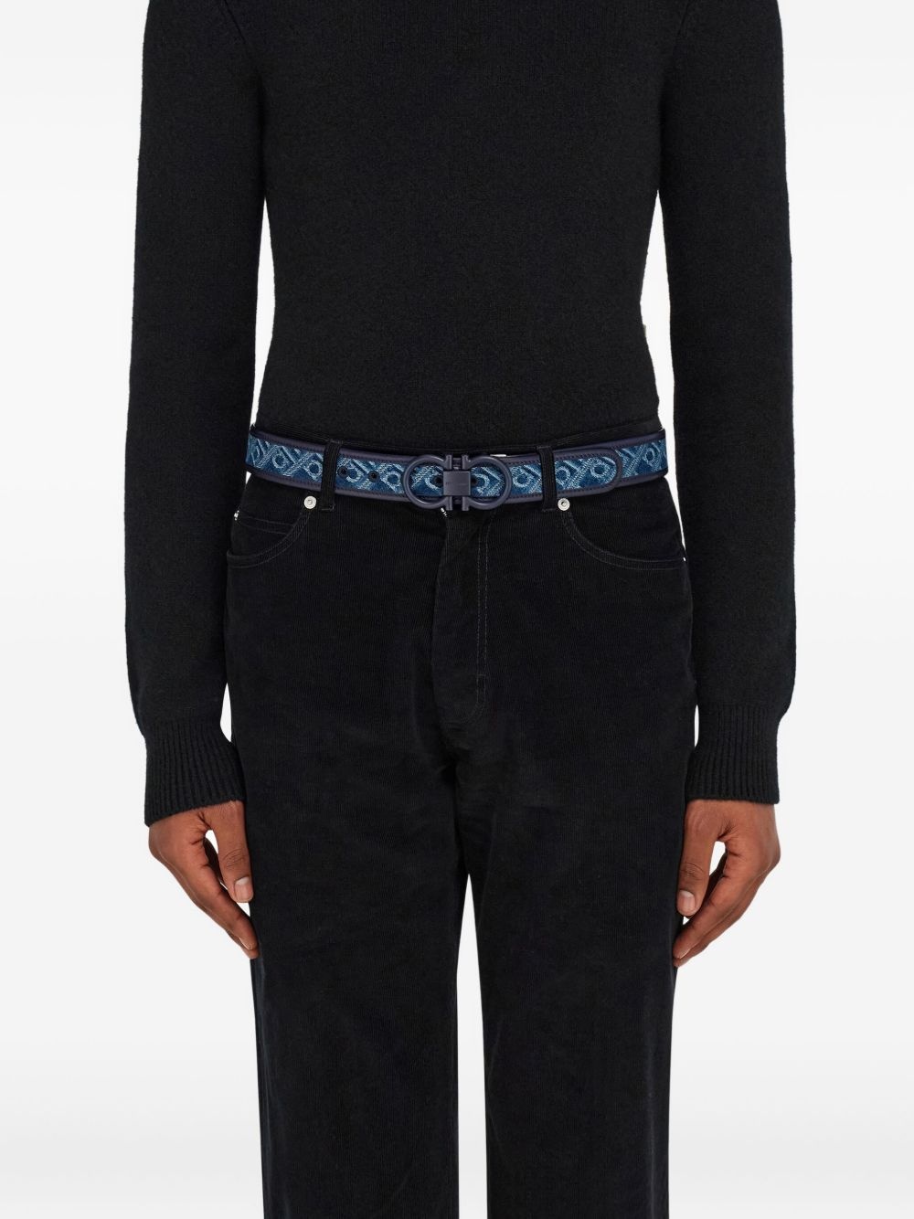 Gancini denim belt - 3